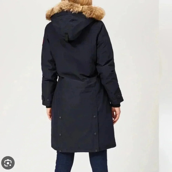Canada goose black parka with real  fur trim hood kensington - Picture 2 of 15